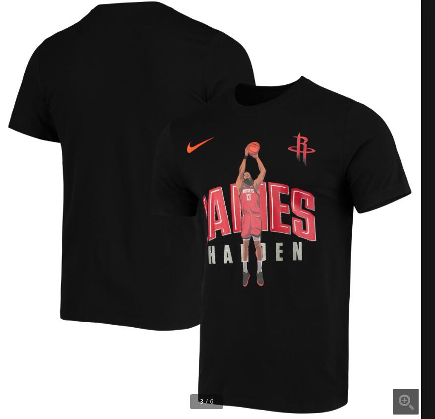 2020 NBA Men James Harden Houston Rockets Nike Hero Performance TShirt  Black->nba t-shirts->Sports Accessory